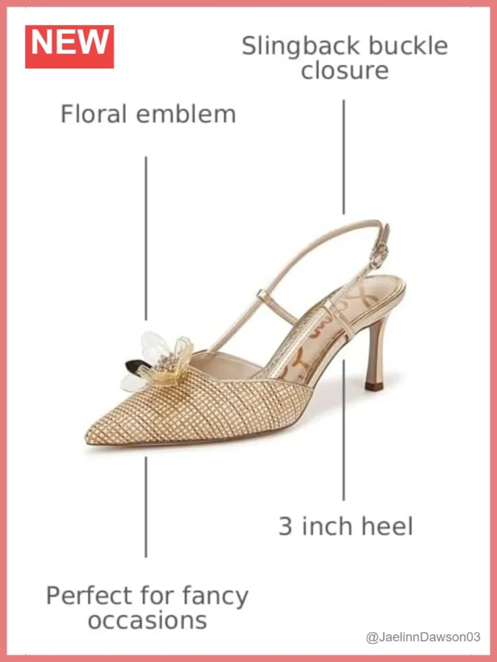 Sam Edelman Mali Floral Slingback Pump PU Heels